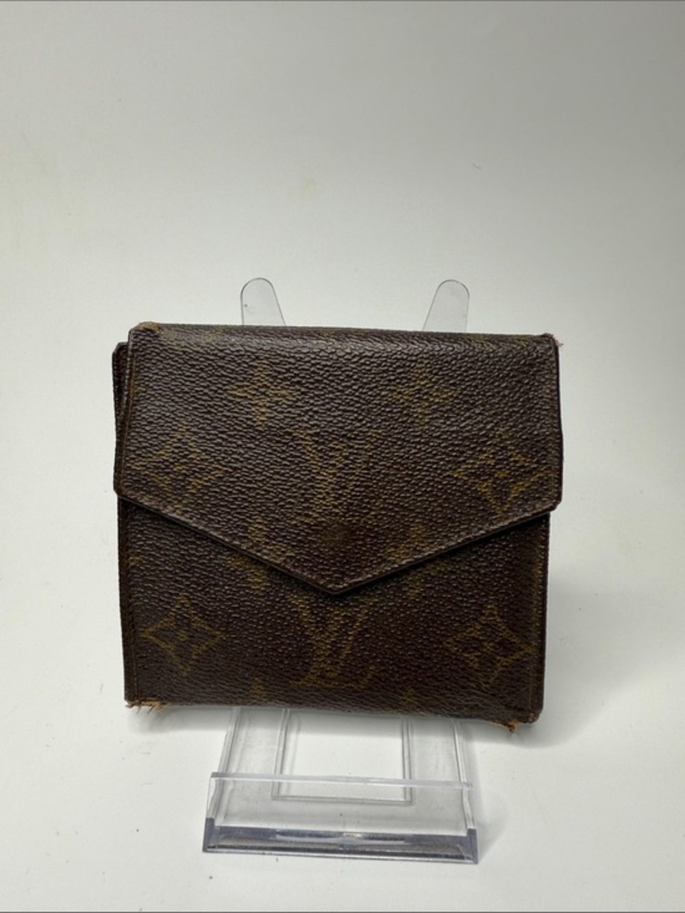 Vintage Louis Vuitton Unisex Double-Sided Brown Monogram Wallet w/Coin Pouch
